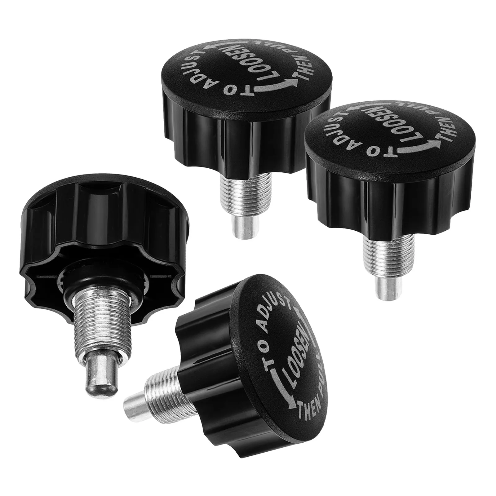 4 Pcs Exercise Bike Locking Screw Knob Cycling Fitness Replacement Equipment Machines Adjustment Height ABS Pull Pin