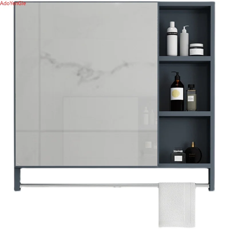 

Wall Cabinet with mirror for Toilet Bathroom Medicine Partition shampoo storage shelf Cabinet Space Saver Luxury Hotel Furniture
