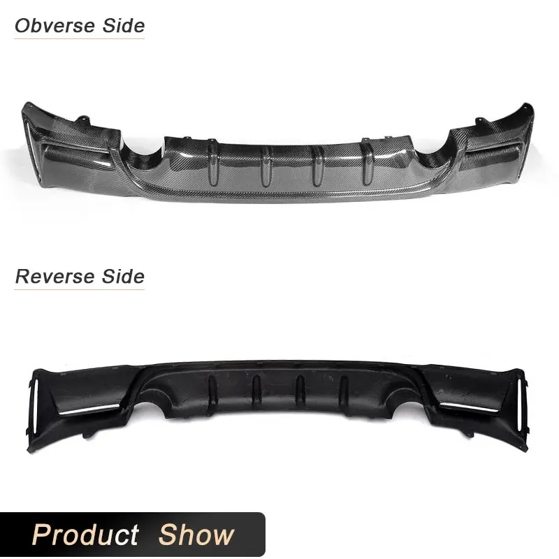 Alerón de labio difusor de parachoques trasero de coche para BMW Serie 2 F22 F23 M Sport 2 puertas 2014-2017 difusor trasero de fibra de carbono