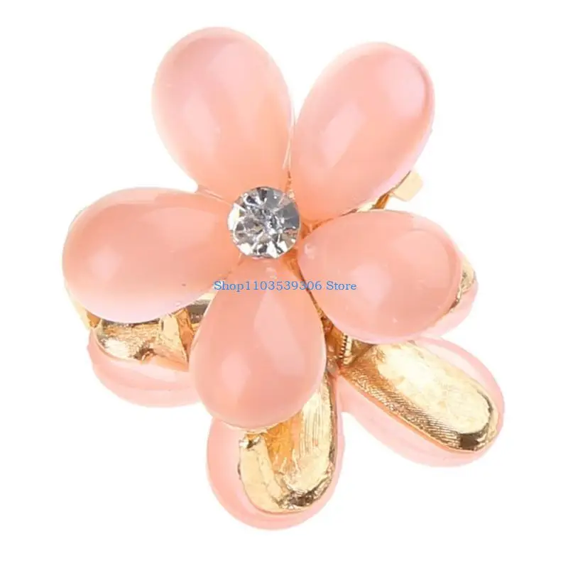 

400A Crystal Flower Shark Clip Hair Claws for Women Hair Barrettes Jaw Clip Sweet Color Hair Clip Girl Hair Styling Accessory