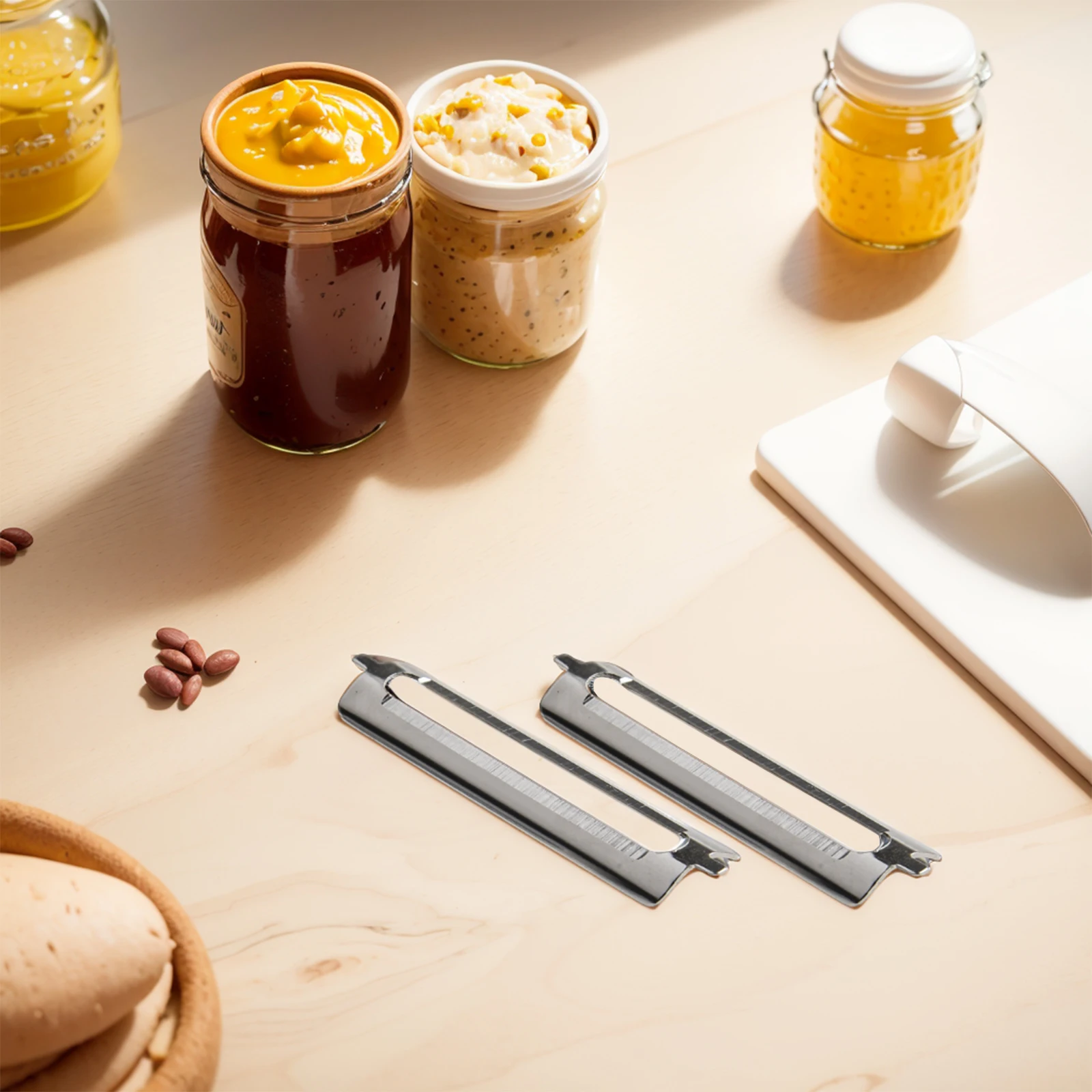 2 шт. одностороннее плоское лезвие из нержавеющей стали, многофункциональное лезвие для очистки, 55 мм, кухонные инструменты для очистки, замена