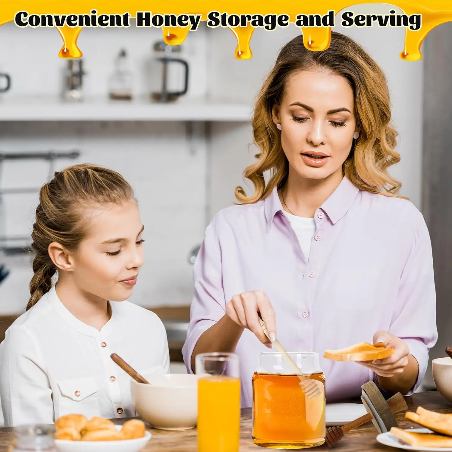 500 مللي زجاجات تخزين زجاجية برطمانات العسل مع قحافة وغطاء واسع الفم حاويات العسل موزع شراب لتخزين العسل