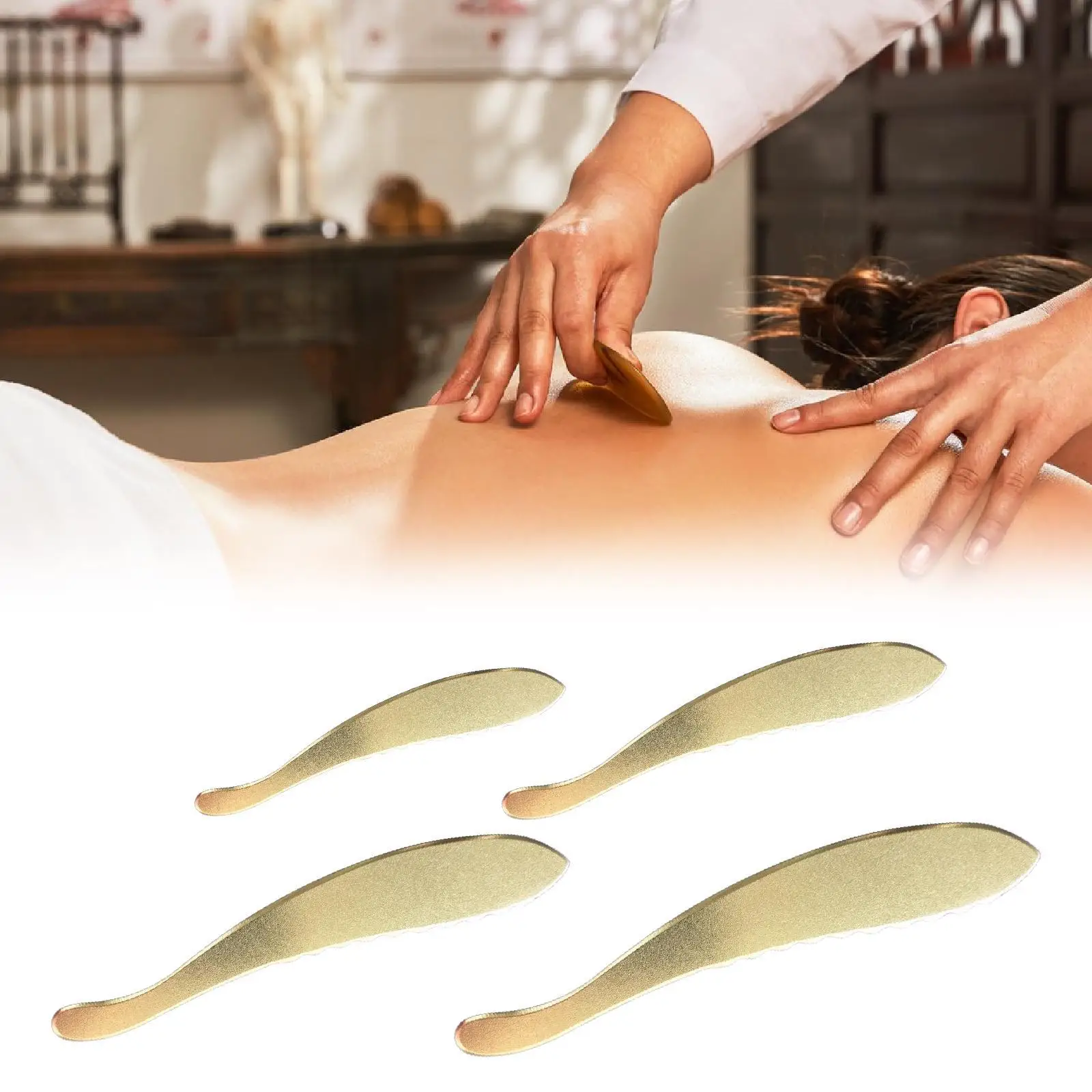 

Gua Sha Facial Tool Copper Skin Massage Lightweight Gua Sha Facial Massage Tool