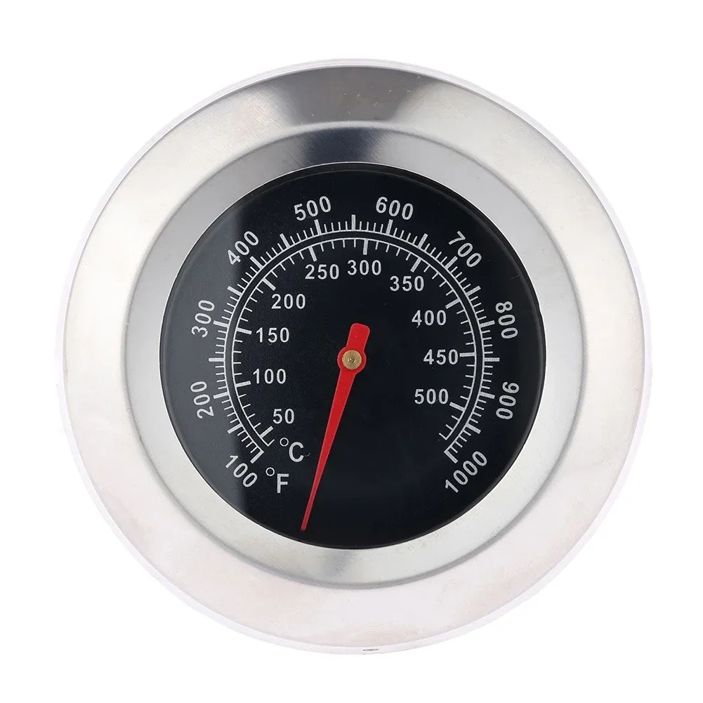 1*Stainless Steel BBQ Smoker Grill Temperature Gauge Barbecue Thermometer Cooking Food Probe Grill Oven Home Kitchen