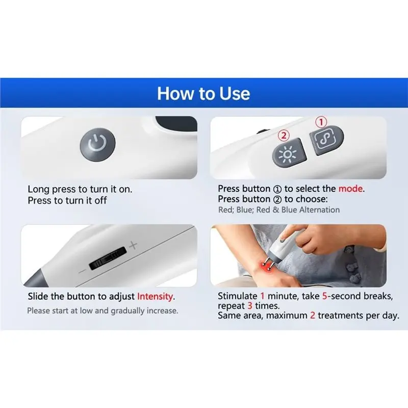 A84G-Electronic Acupuncture Pen For Pain Relief Electric Meridian Acupressure Point Tool