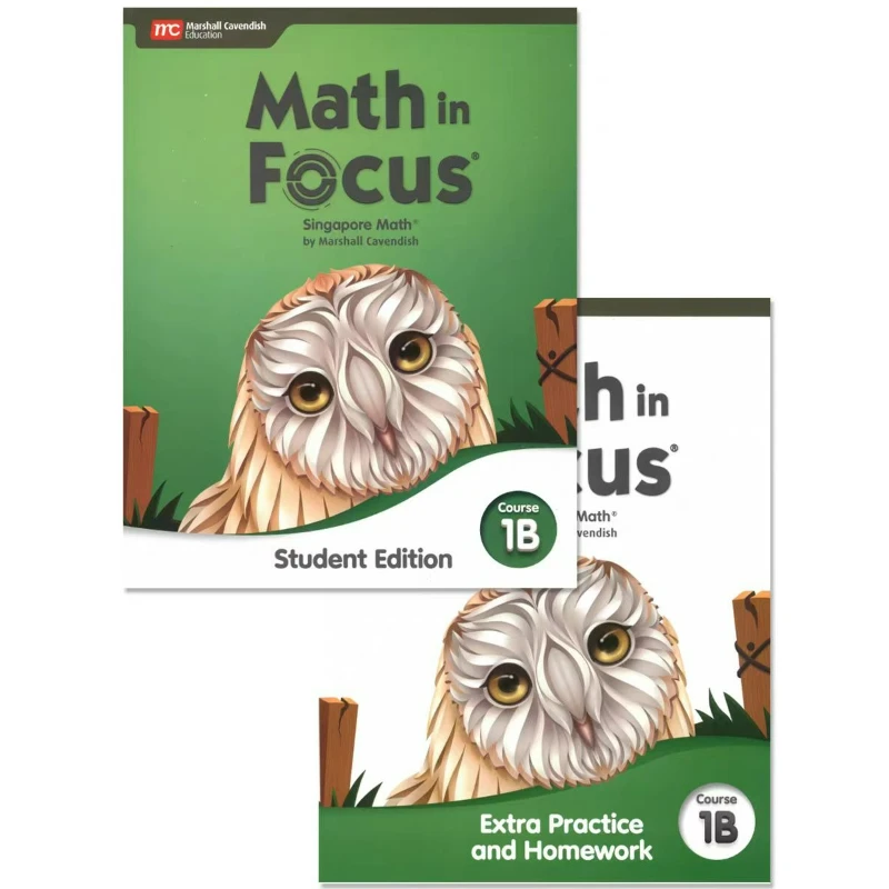 Curso de matemática em foco 1A-3B Singapura Livro didático de matemática e livro de exercícios Inglês Livros originais de aprendizagem de matemática para adolescentes
