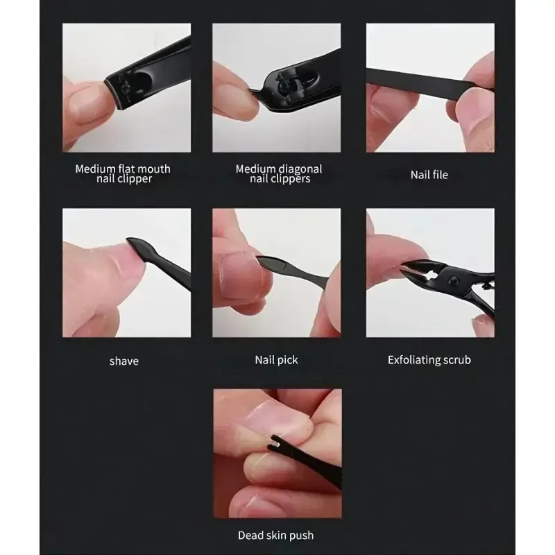 ชุดแต่งเล็บและเล็บเท้า กรรไกรตัดเล็บสแตนเลสแบบคมพิเศษ กรรไกร เครื่องมือกรูมมิ่งไฟล์ ชุดคุณภาพระดับมืออาชีพ ทนทาน
