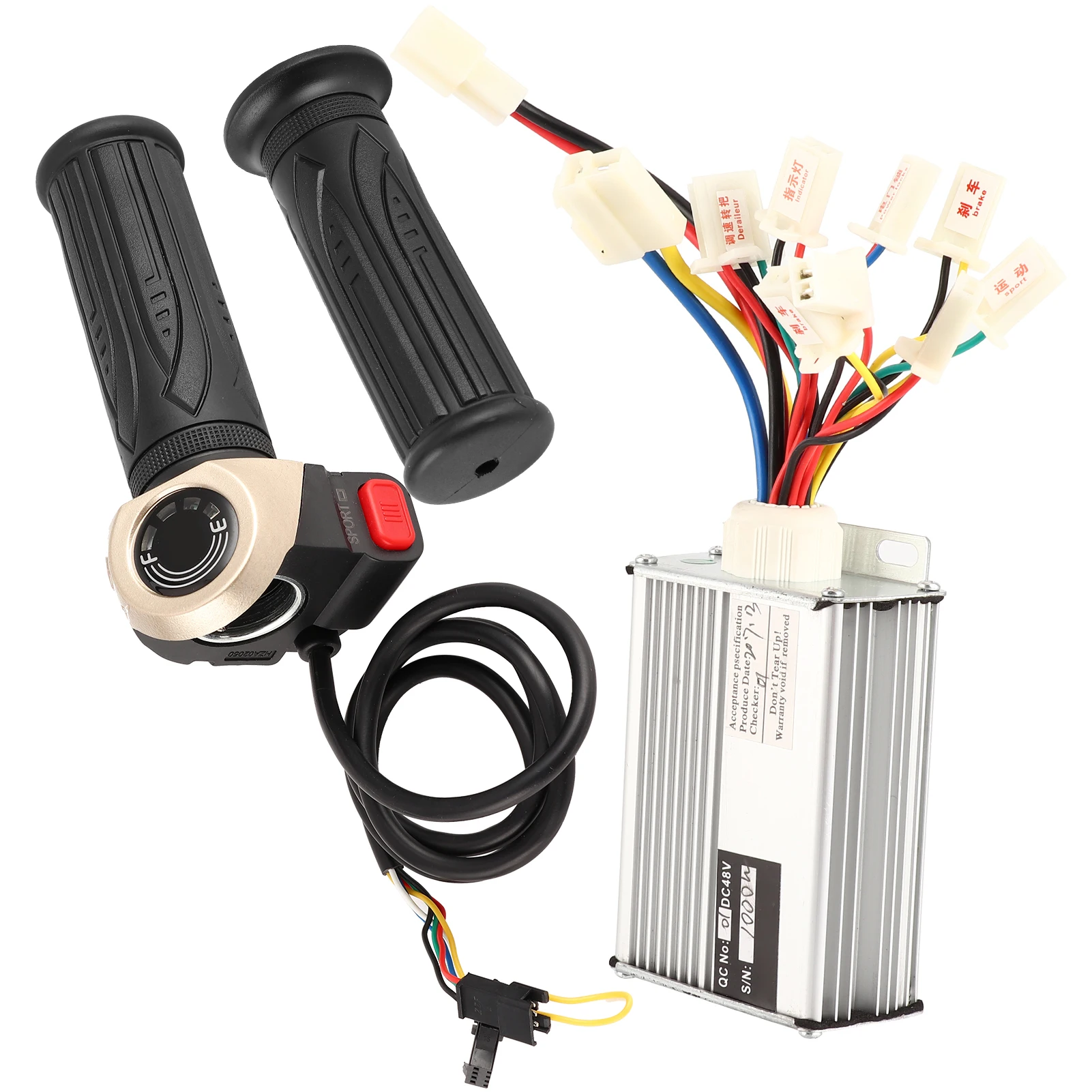 

Electric Bike Brushless Motor Controller Set Scooter 48V 1000W Controller and Rotate Handles