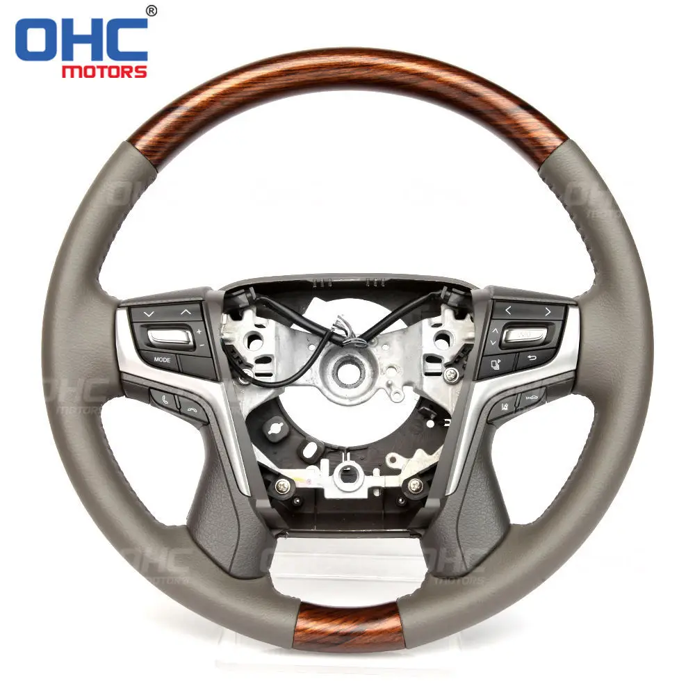 

Suitable for all Toyota series modified Landcooluzer, Prado, Crown mahogany steering wheel assembly including buttons