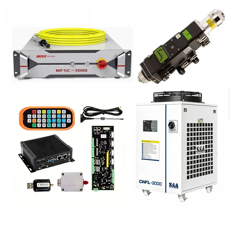 Raycus XC3000 Plus laser cutting control system Max 1500W/2000W/3000W fiber laser source BT240S laser cutting head chiller