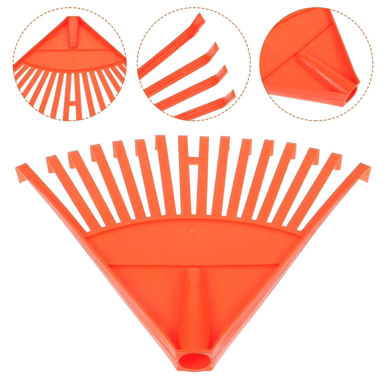 

Plastic Garden Rake Portable Compact Leaf Rake Small Gardening Tool for Lawn Flower Beds Soil Mixing and Root Removal