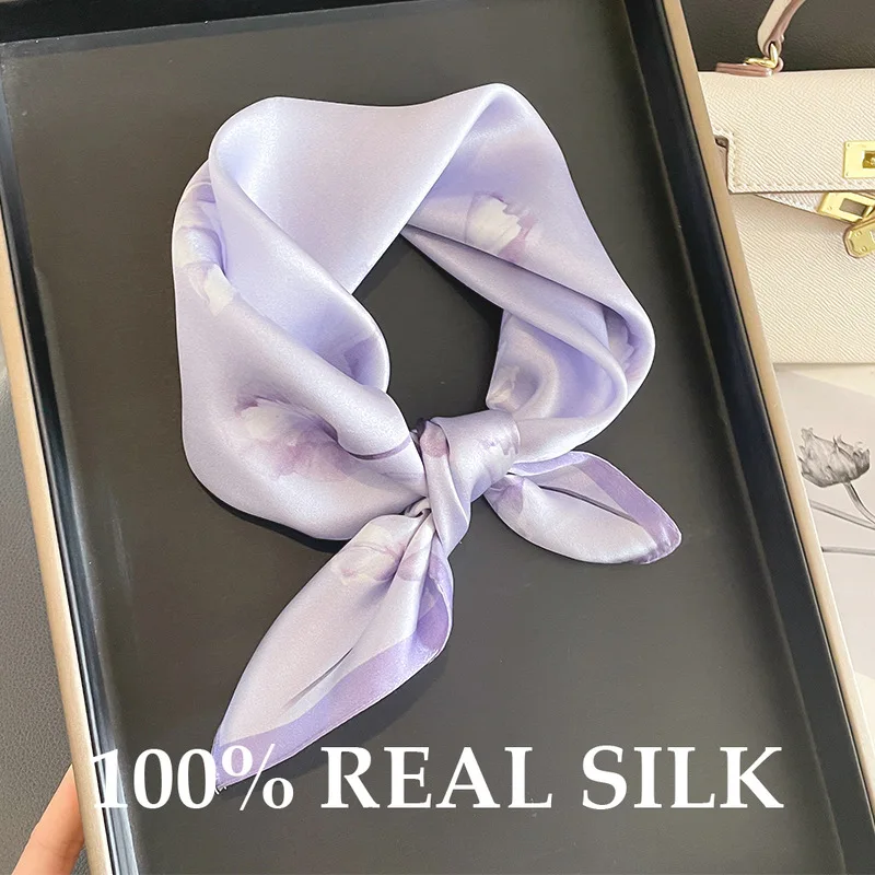 

Новый роскошный элегантный шарф из 100% натурального шелка, шаль, шейный платок, квадратные шарфы, пашмина, женский хиджаб, платок, бандана, украшение
