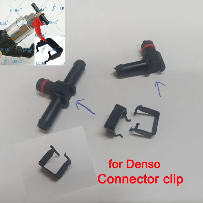 ERIKC 5PCS Plastic Connector Pipe Hose Nozzle Return Oil Backflow Joint Pipe T and L Type for Bosch Denso  Common Rail Injector