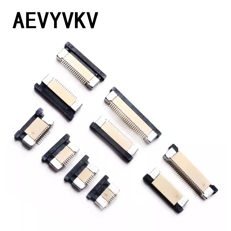 10PCS FPC Connector 0.5mm/1.0mm Pitch Drawer Type Upper Contact Type Socket FFC Flat Cable Socket 4P 5P 6P 7P 8P 9P 10 12P-60Pin