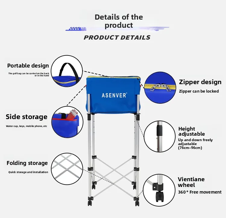 Pickleball Coaching Multi-ball Training  Badminton Mobile Service Frame Basket