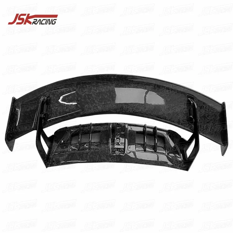 Style Dry Forged Carbon Fiber Rear Trunk and Spoiler for 2019-2023 Porsche 911 992