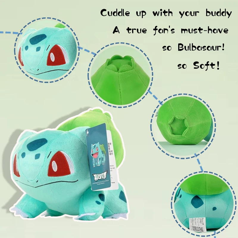 

High-Quality 20-50cm Pokemon Bulbasaur Green Plush Soft Doll Stuffed Anime Plush Toy Soft Doll Cute Birthday Gift for Kids Girls