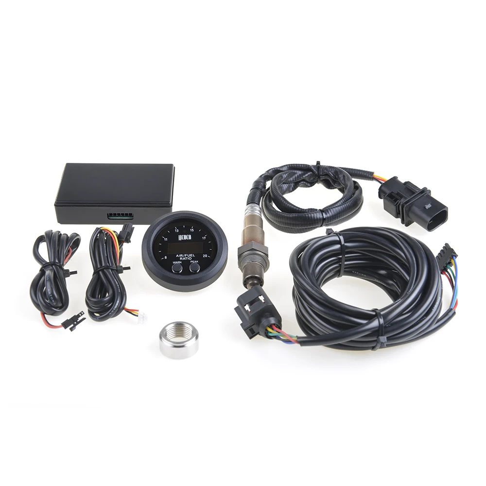 52mm Air Fuel Ratio Gauge LED Digital Display With Wideband O2   Sensor 06J906262AA USA Stock