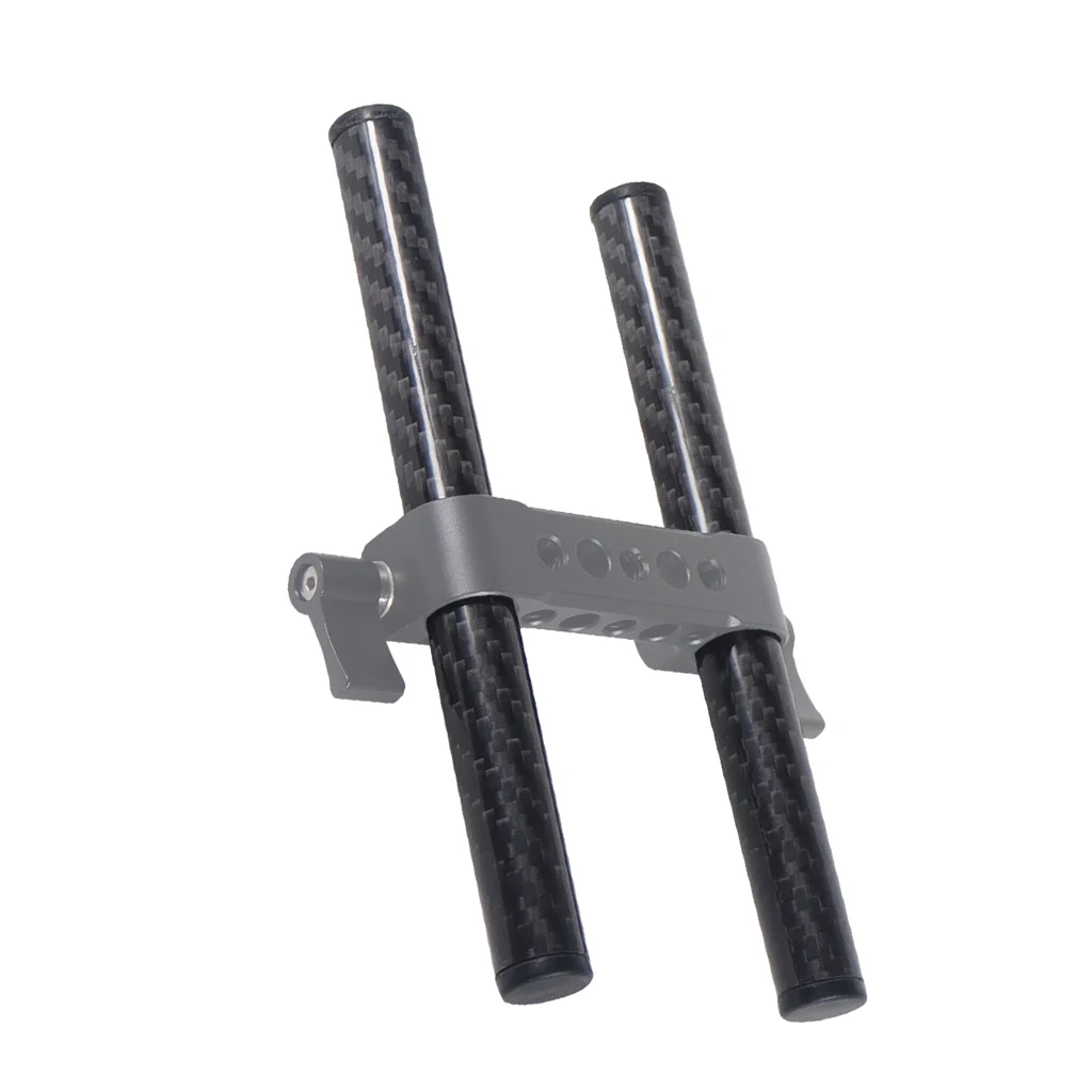 2Pcs 15mm Carbon Faser Rohr Stange 10cm 15cm 25cm 30cm 40cm für Dia 15mm Rod Rail System Follow Focus Kamera Käfig Kit Zubehör – Detail 5