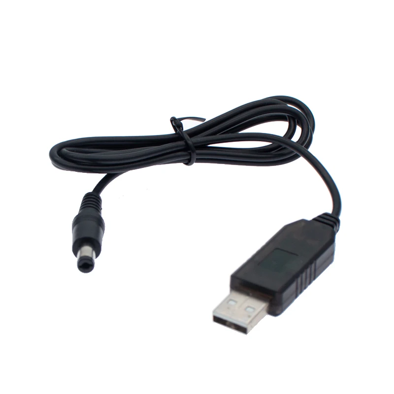 Linia wzmacniająca moc USB ze wskaźnikiem światła Dc 5V do Dc 9V / 12V Moduł podwyższający 1M Konwerter USB Kabel przejściowy Wtyczka 2,1x5,5mm