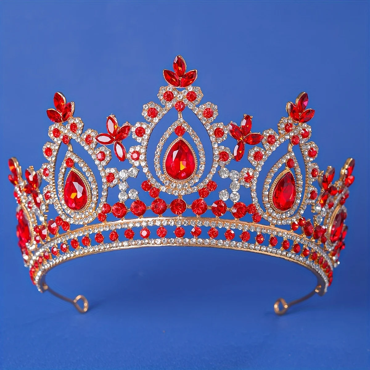 Luxury High Royal Queen Wedding Crown for Women Large Multiplecolor Crystal Banquet Tiara Party Costume Hair Jewelry Accessories image 3