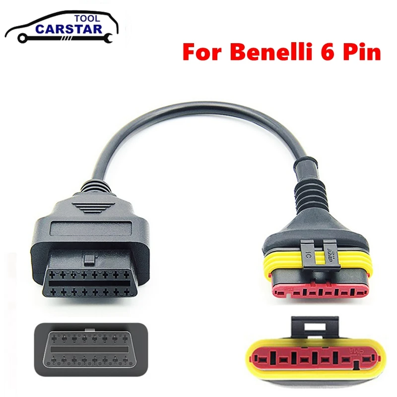 

OBD2 Connector Universal K CAN For Harley 6Pin + 4Pin Two-in-one 2in1 Code Reader Adaptor OBD2 Diagnostic Scanner Adapter