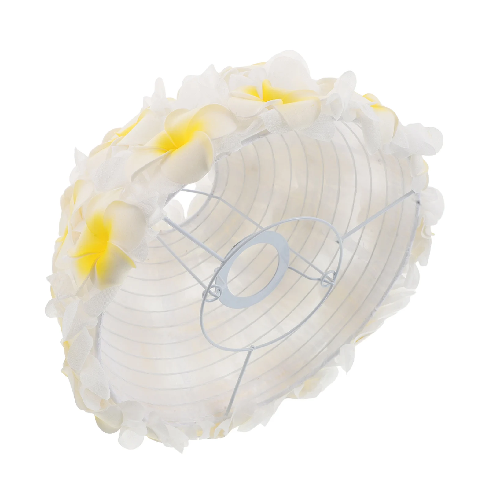 

Fabric Plumeria Flower Lampshade 3D Hawaiian Style E27 Bell Shade For Bedroom Living Room Ceiling Table Floor Lamp Decorative