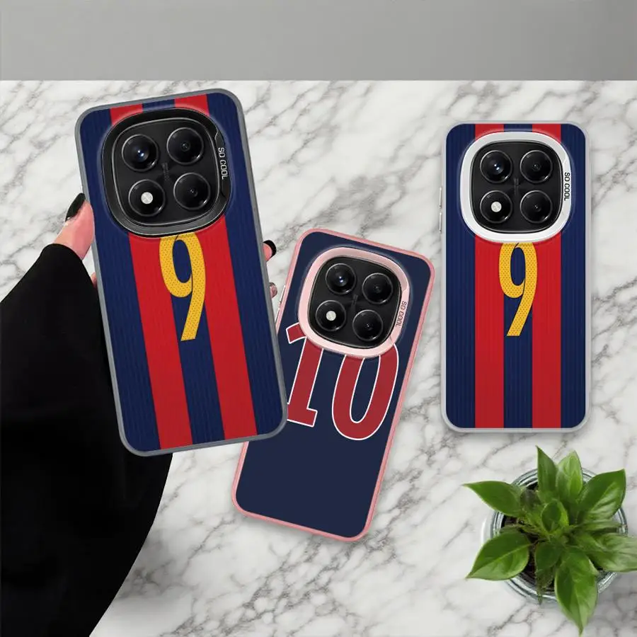 

Soft Cover Phone Case for Xiaomi Redmi Note 10 11 Pro 11s 12 13 14 Pro Plus 10s FootBall Number 7 10 30
