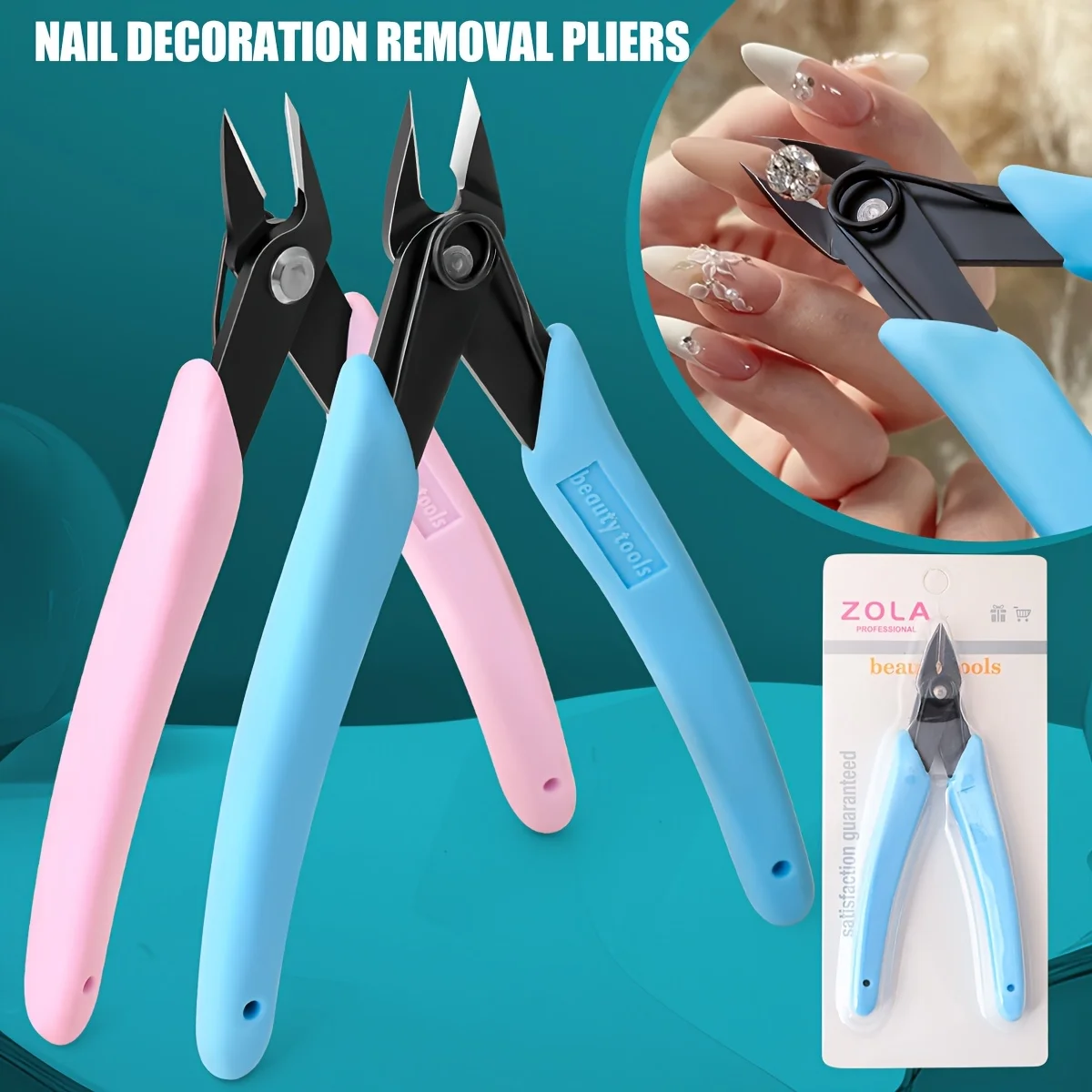 Multi-Purpose Nail Tools: Clipper, Rhinestone Remover, Cutter, Puller, Drill, Comfy Grip for Female Manicure Use