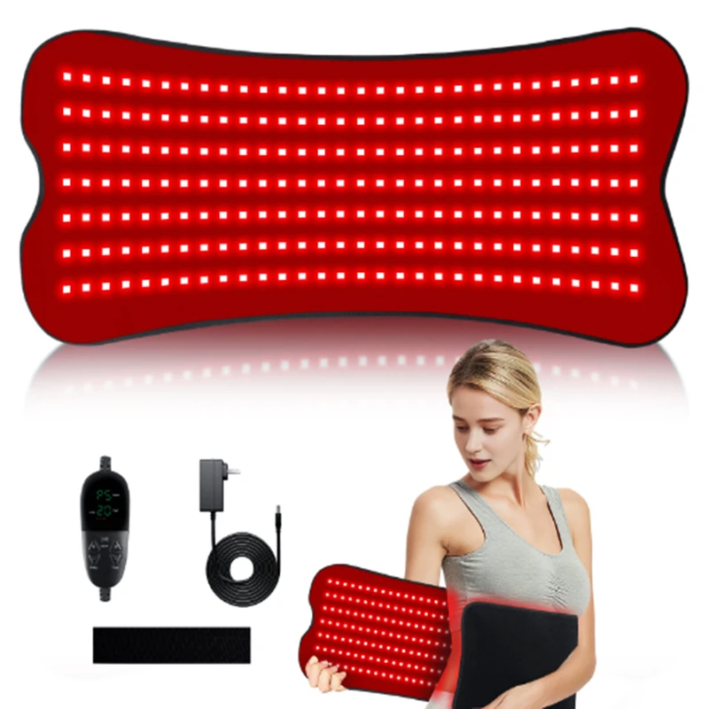 660nm 850nm الأحمر إضاءة بالأشعة تحت الحمراء العلاج الوسادة 210 قطعة LED حبة الضوء الأحمر حزام الجمال جهاز للجسم الظهر الركبة الأيدي قدم الإغاثة