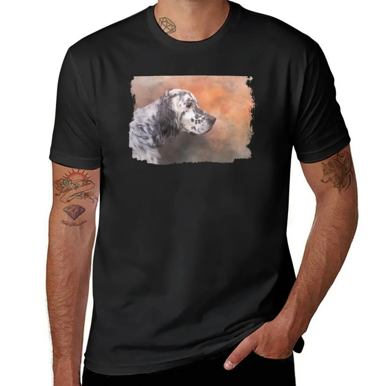 Blue Belton English Setter 02 T-Shirt heavyweights korean fashion oversizeds for a boy men workout shirt