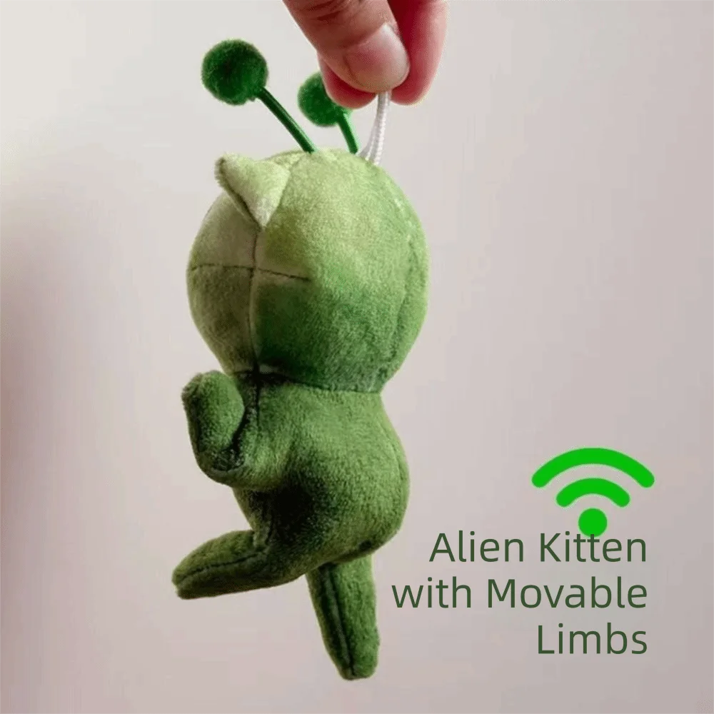 Funny Stuffed Animal Alien Cat Abstract Design Poseable Ugly Cute Plushie Deformable Pendant Rag Cat Keychain For Gifts