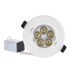 LED typu Downlight mieszkalna ściemnialna 3W 4W 5W 7W ciepła natura czysta biała 110V 220V lampa ledowa wpuszczana światło punktowe oświetlenie wewnętrzne