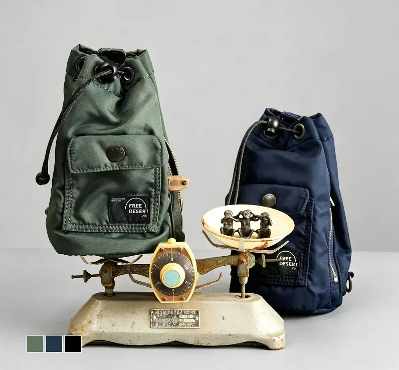 Yoshida TANKER Water Repellent Crossbody Bag Bucket Bag Nylon Casual Shoulder Small Pack Multi-use Waist Bag