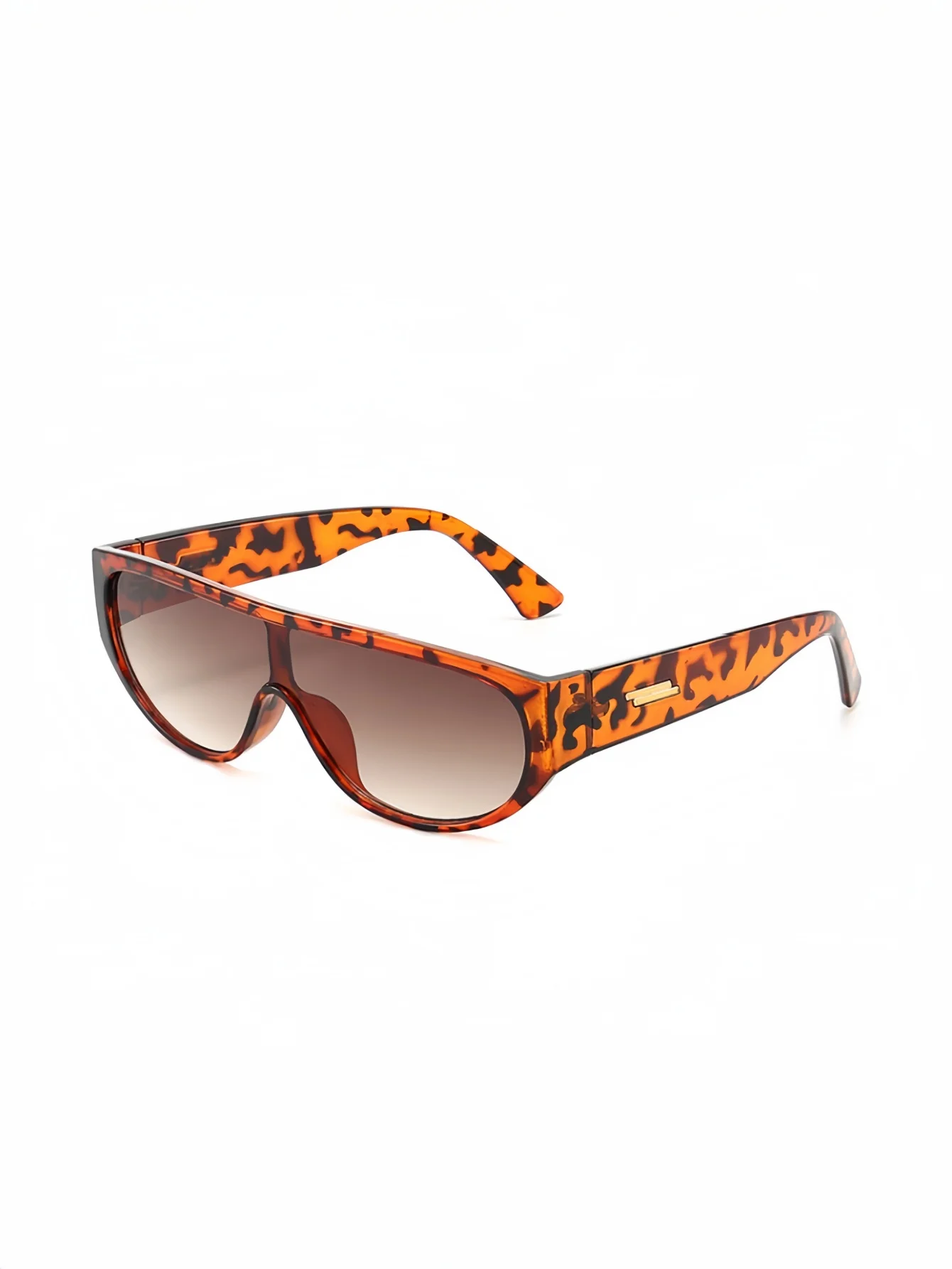 Unisex retro one-piece large frame sunglasses with classic colors that won't go wrong for street photography, fashionable items view 5