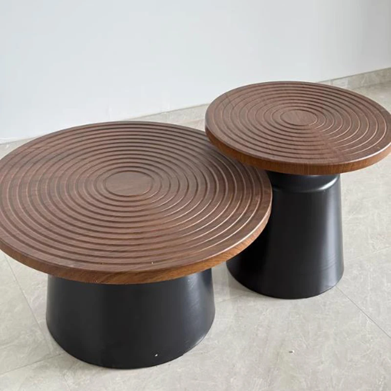 طاولة القهوة الخشبية المصممة الحديثة العتيقة Monimalist الجمالية طاولة جانبية الدائمة مركز Mesas Bajas Lounge Suite الأثاث #5