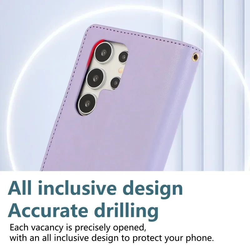 Crossbody Leder-Handyhülle für Samsung S26 S25 S24 Ultra S23 FE S22 S21 Plus A57 A37 A17 A07 A16 A06 A36 A56 A55 Brieftaschen-Cover – Detail 8