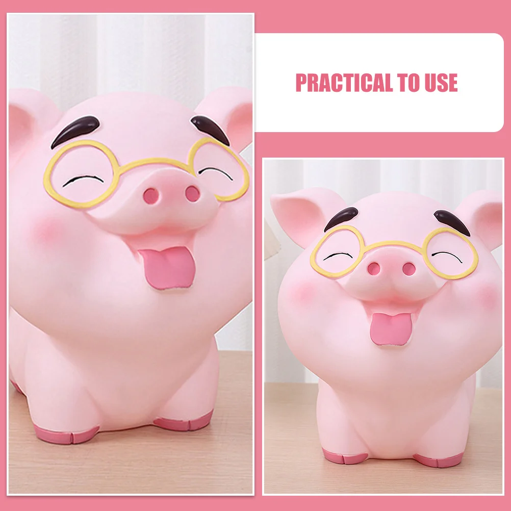 

Cute Piggy Bank for Girls Pig Shape Vinyl Savings Box Compact Coin Bank for Dorm Room Decor Party Favor Gift Lovely Money Pot