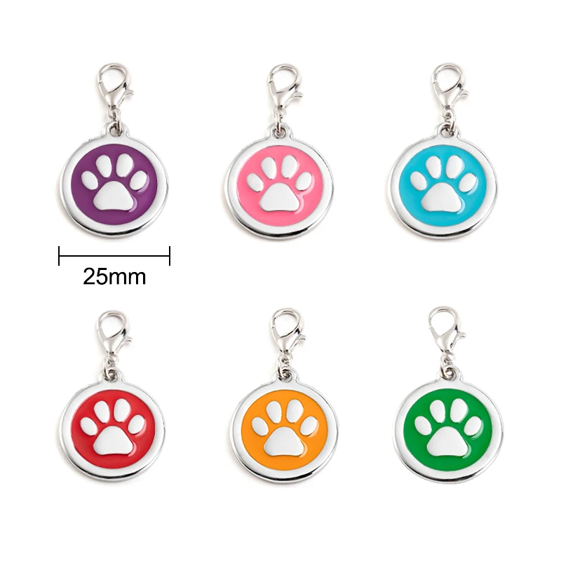 2 PCs Zinc Based Alloy Pet Memorial Knitting Stitch Markers Silver Color Dog Paw Pattern Knitting Tools