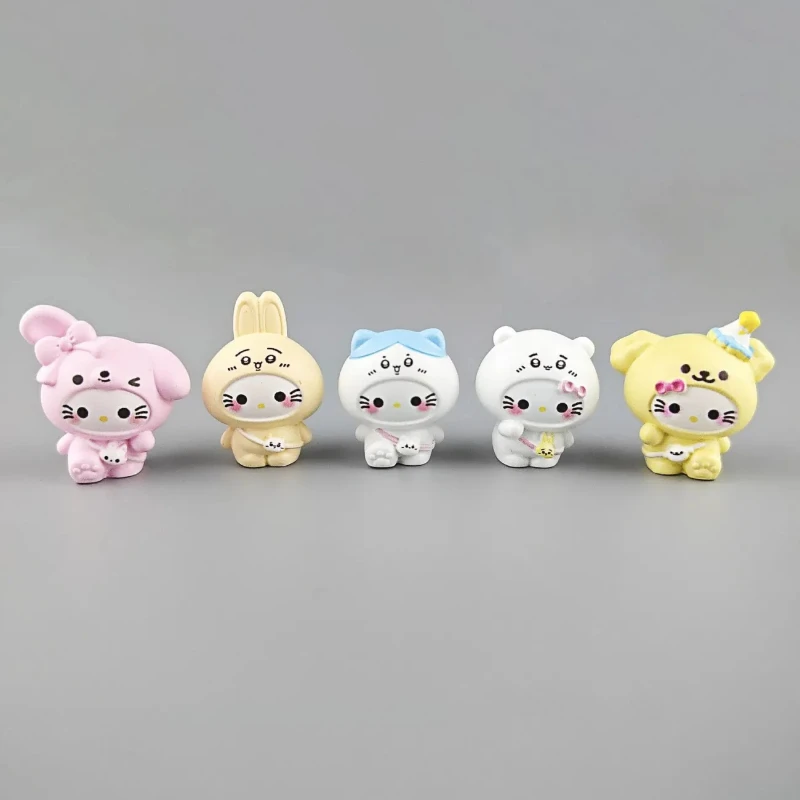 Sanrio Miniatur-Landschaft Niedliche Hello Kitty Katze Auto-Innenausstattung Kleine Figur Cartoon Süße Desktop-Dekoration Kleine Figur