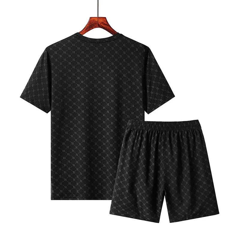 Conjunto deportivo para hombre, ropa holgada con estampado de letras, transpirable, para playa, gimnasio, correr, talla grande, L a 9XL