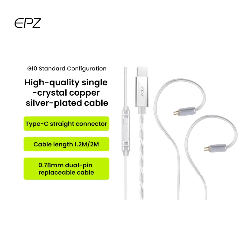 Kabel do słuchawek Bluetooth EPZ Standard Wiring Material G10/G20/G30/Q1 Pro z mikrofonem i sterowaniem, kabel Type-C — zdjęcie produktu 2