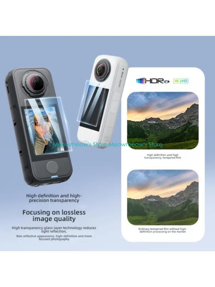 

W91A 2Pack Camera Lens Protectors for X4 Air High Transparencies Glass 0.3mm Oil Repellents Coating Impact Resistant
