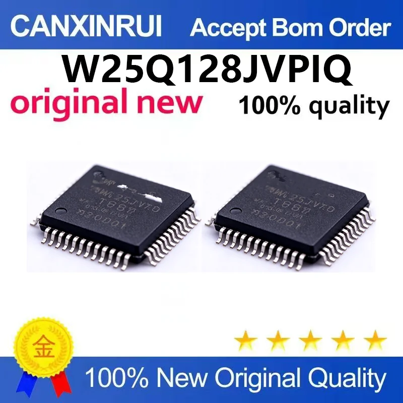 (5pcs-100pcs)Brand new original W25Q128JVPIQ W25Q128 package SOIC8 128M bit serial flash memory chip