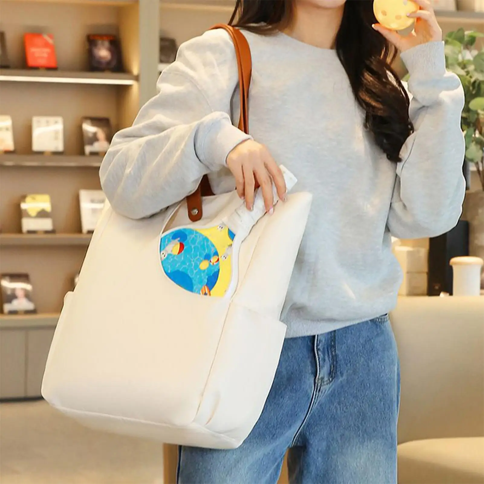 Pickleball Paddle Bag Oxford Large Capacity Handbag Tote Bags For Women For Grocery Shopping Gym Beach Holiday Birthday