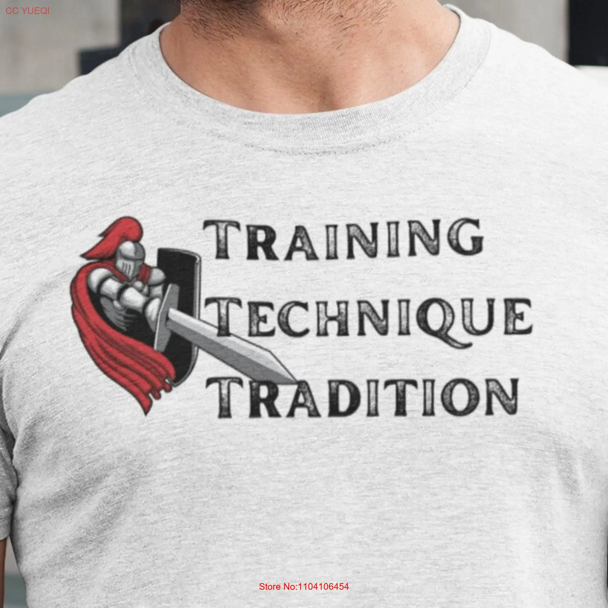 HEMA T Shirt Training Technique Tradition Knight Sword Design long or short sleeves