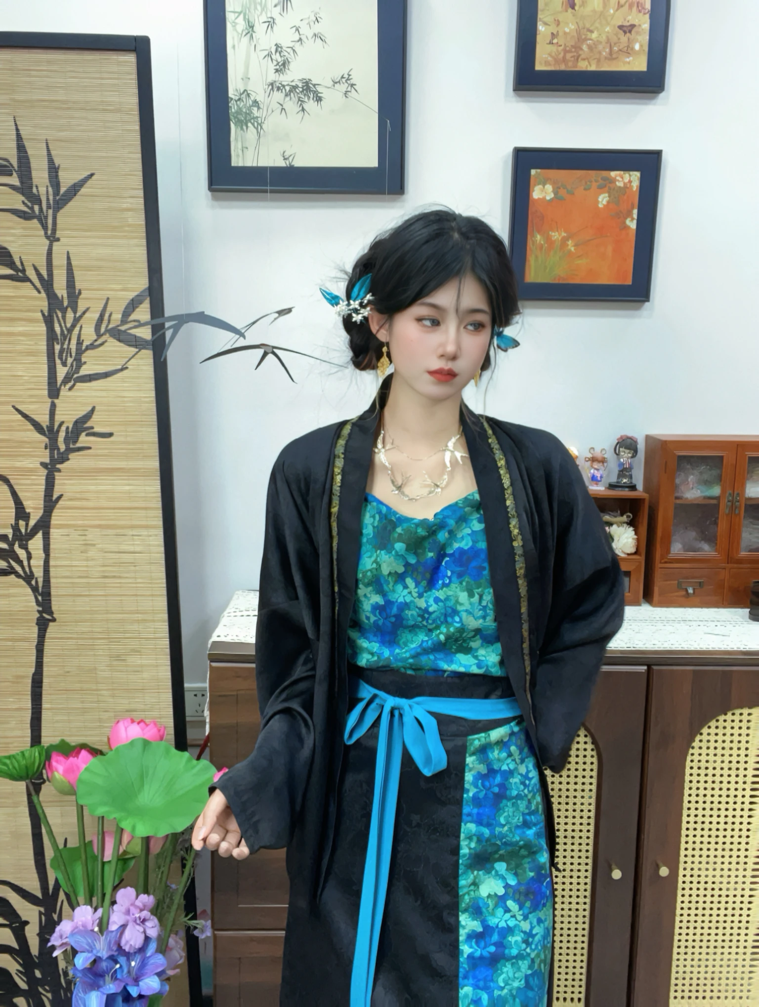 

Оригинальный комплект Ханьфу с блузкой и юбкой для весенне-летнего сезона, для ежедневных поездок на работу и повседневной носки.