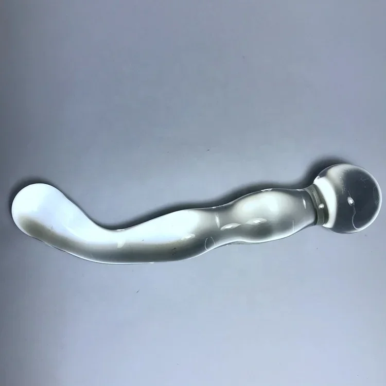 Glass Fetish Butt Pleasure for Adult Masturbation Anal Training Dual Ended Crystal Glass Pleasure Wand Dildo Anal Glass Insert