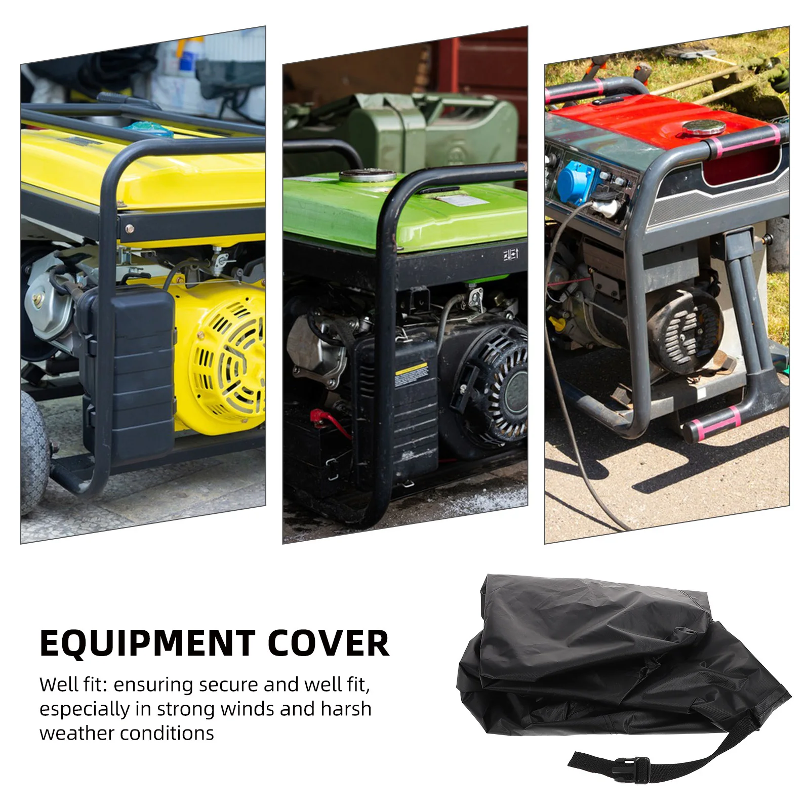 غطاء مولد خارجي من قماش أكسفورد مقاوم للماء وخفيف الوزن وسهل التركيب ومولد عالمي مقاوم للرياح ومقاوم للمطر
