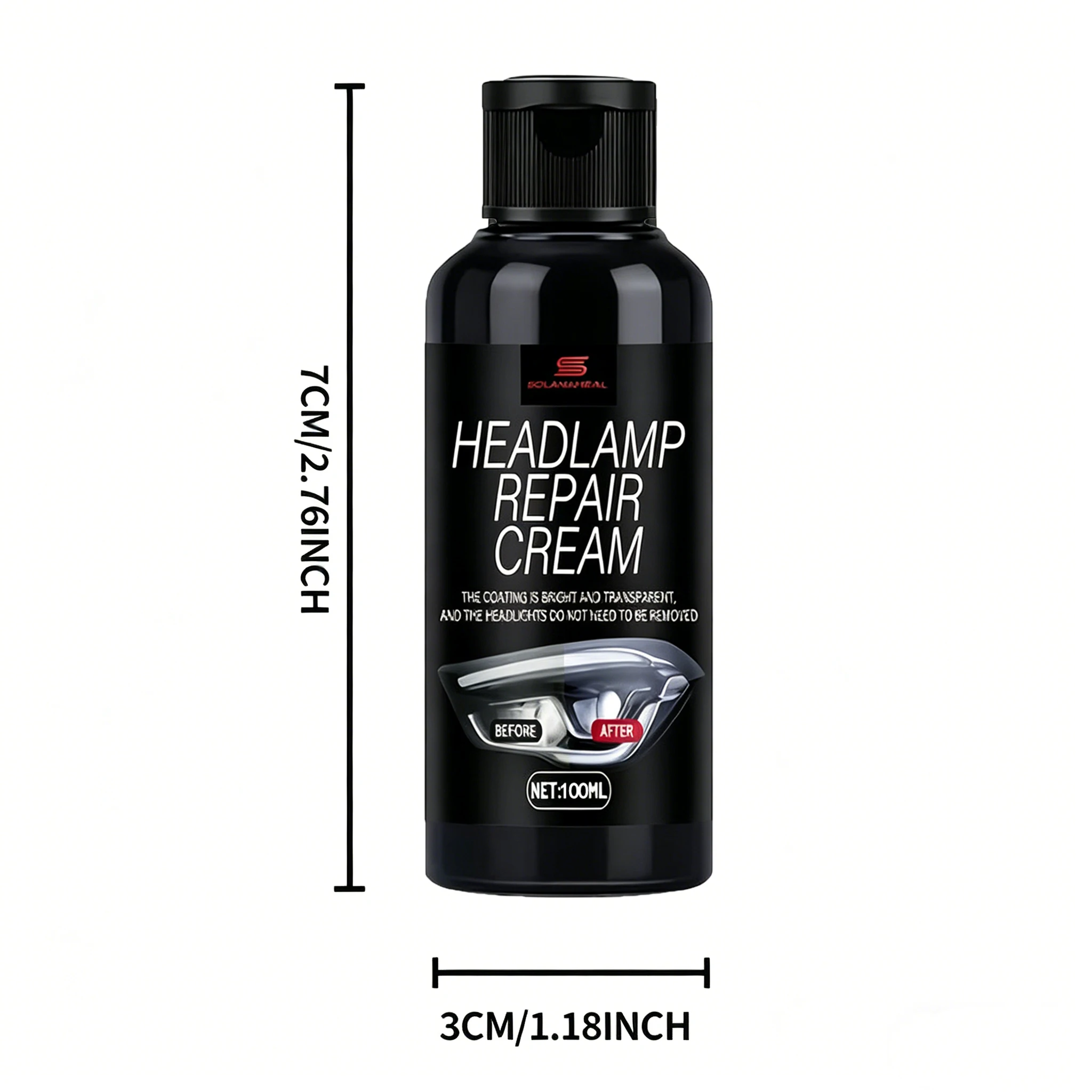 Headlamp Repair Cream, Restores Clarity & Brightness To Foggy, Yellowed Car Headlights